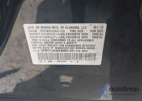 2014 Acura Mdx Technology Package из США, поврежденный, VIN 5FRYD3H46EB003749